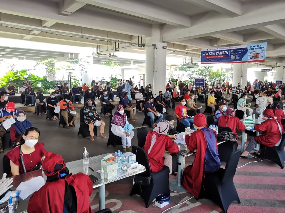Perusahaan Konsorsium Mitbana dan Sinar Mas Land Buka Sentra Vaksinasi di Terminal Intermoda BSD City