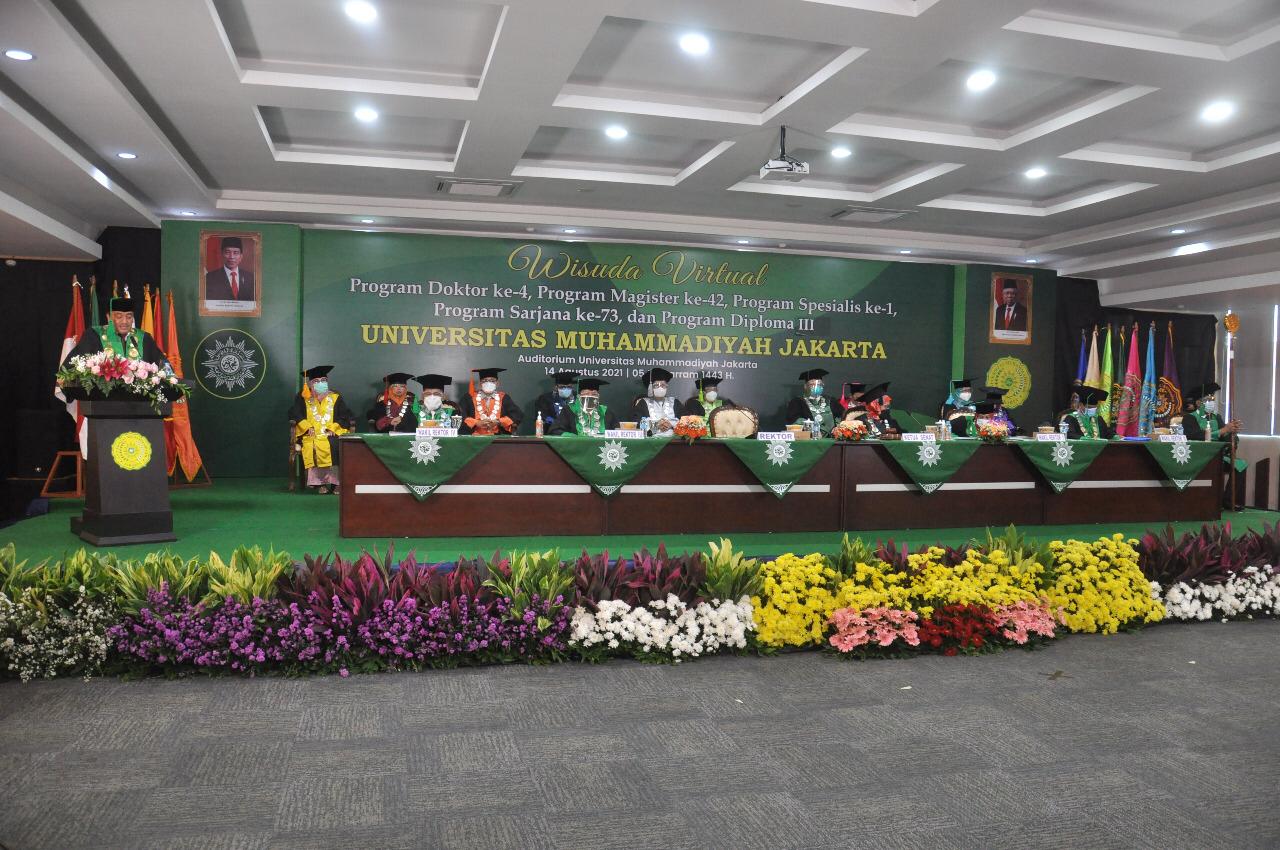 Acara wisuda UMJ yang berlangsung secara virtual akhir pekan lalu. 