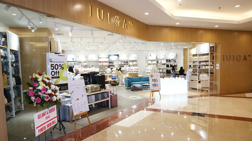 Gerai kelima IUIGA di Pondok Indah Mall 1 yang baru saja dibuka, Selasa (24/8).