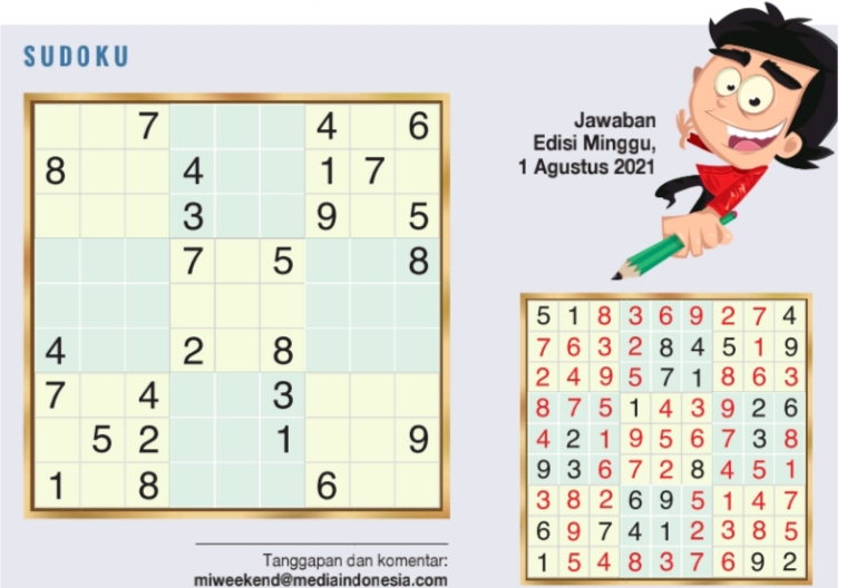 Sudoku Edisi 08 Agustus 2021