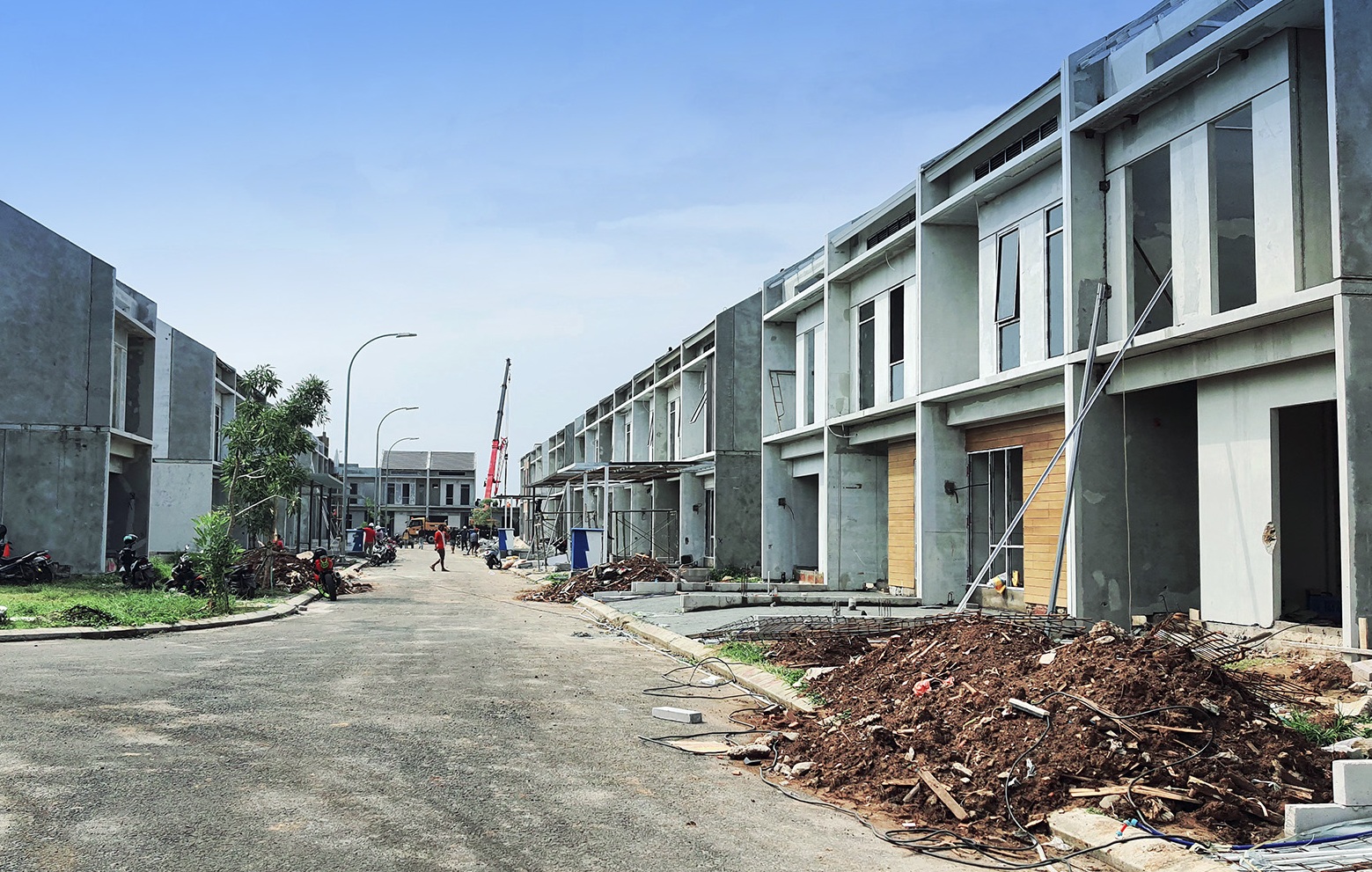 Progres pembangunan salah satu cluster di Jakarta Garden City
