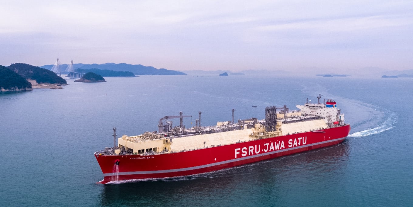 Kapal Jawa Satu floating storage regasification unit (FSRU) yang dimiliki PT GTS Internasional.