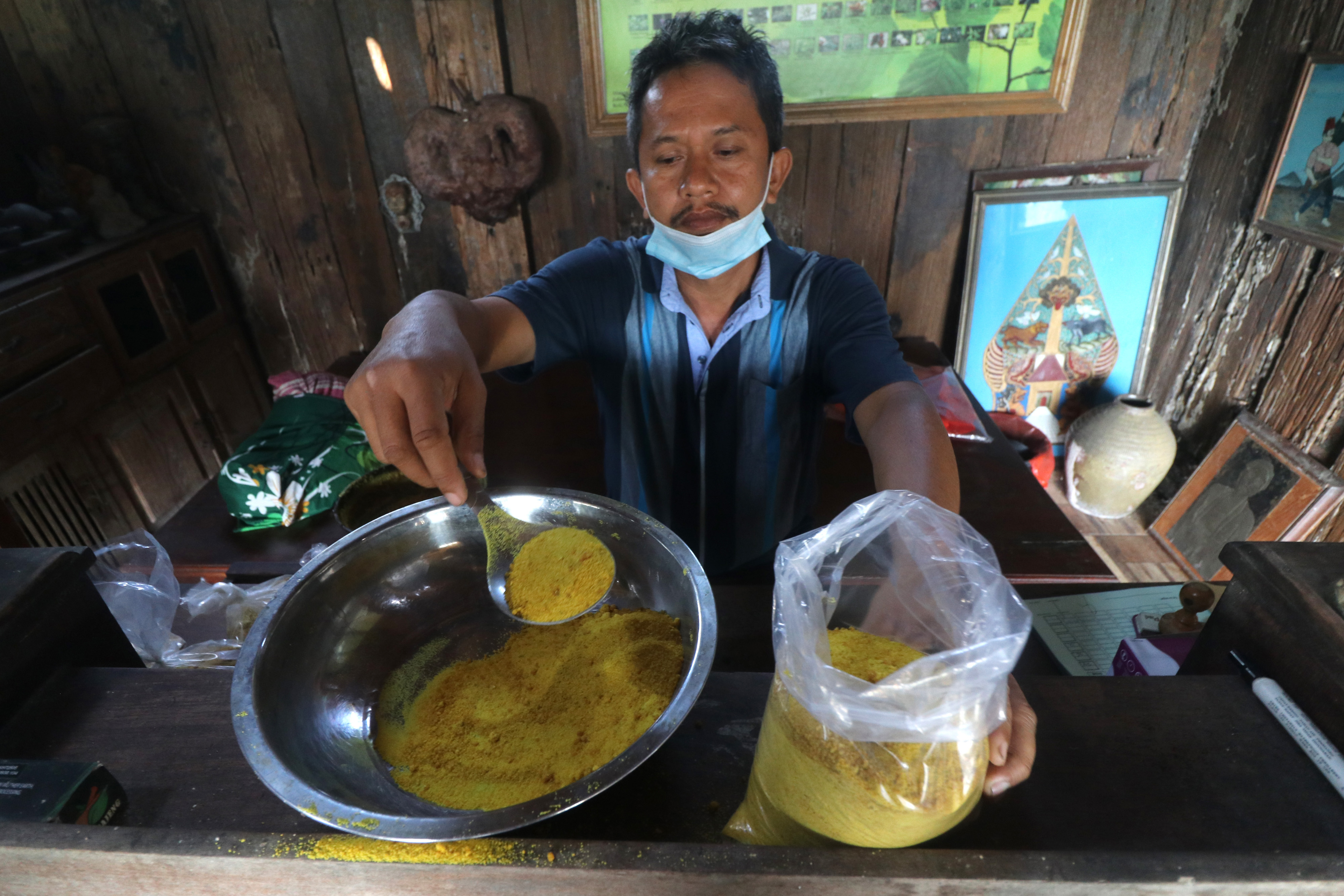 Ilustrasi serbuk minuman tradisional