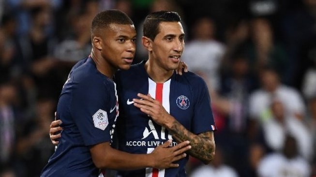 Kylian Mbappe (kiri) dan Angel Di Maria