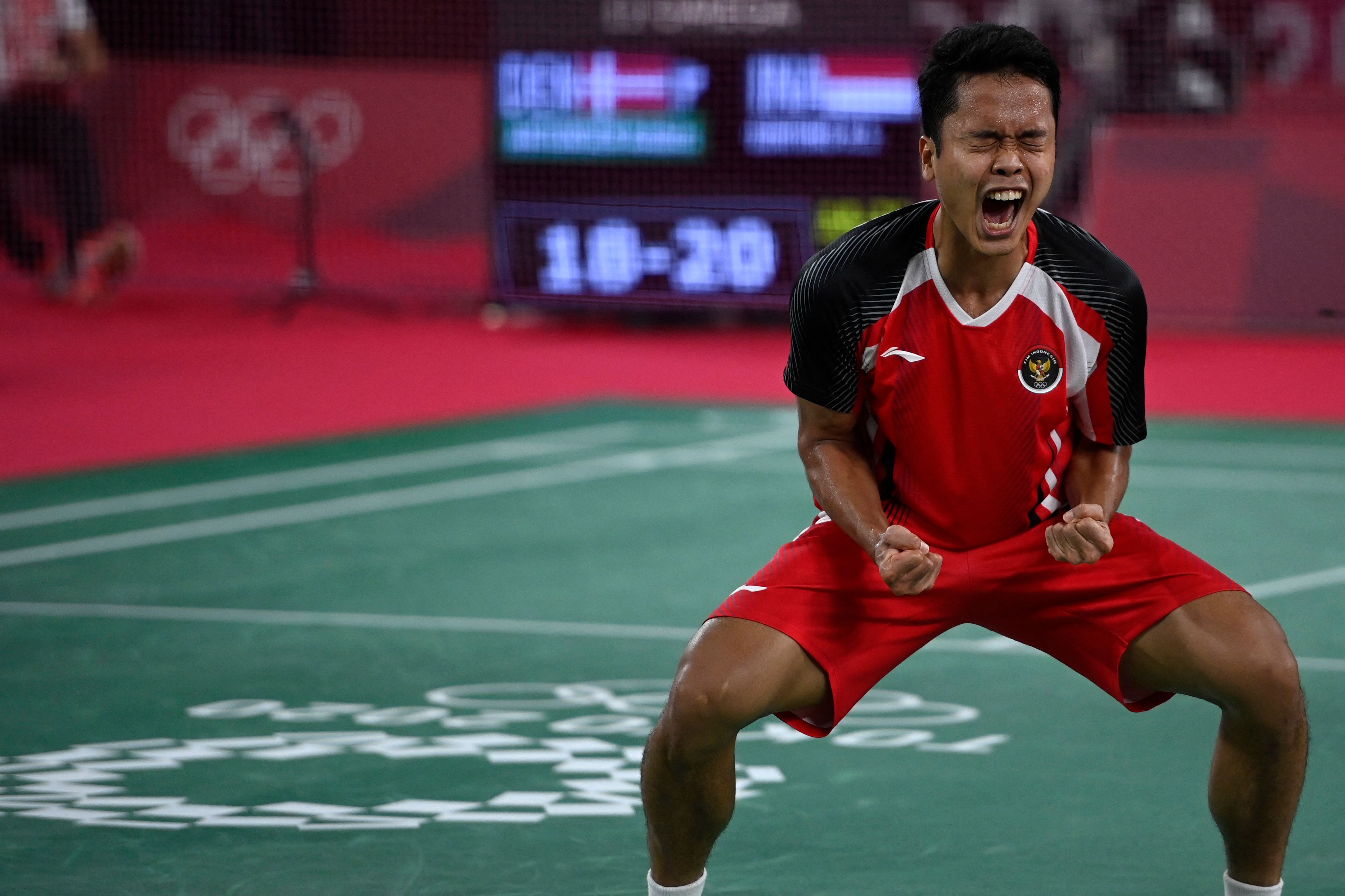 Pebulu tangkis tunggal putra Indonesia Anthony Sinisuka Ginting