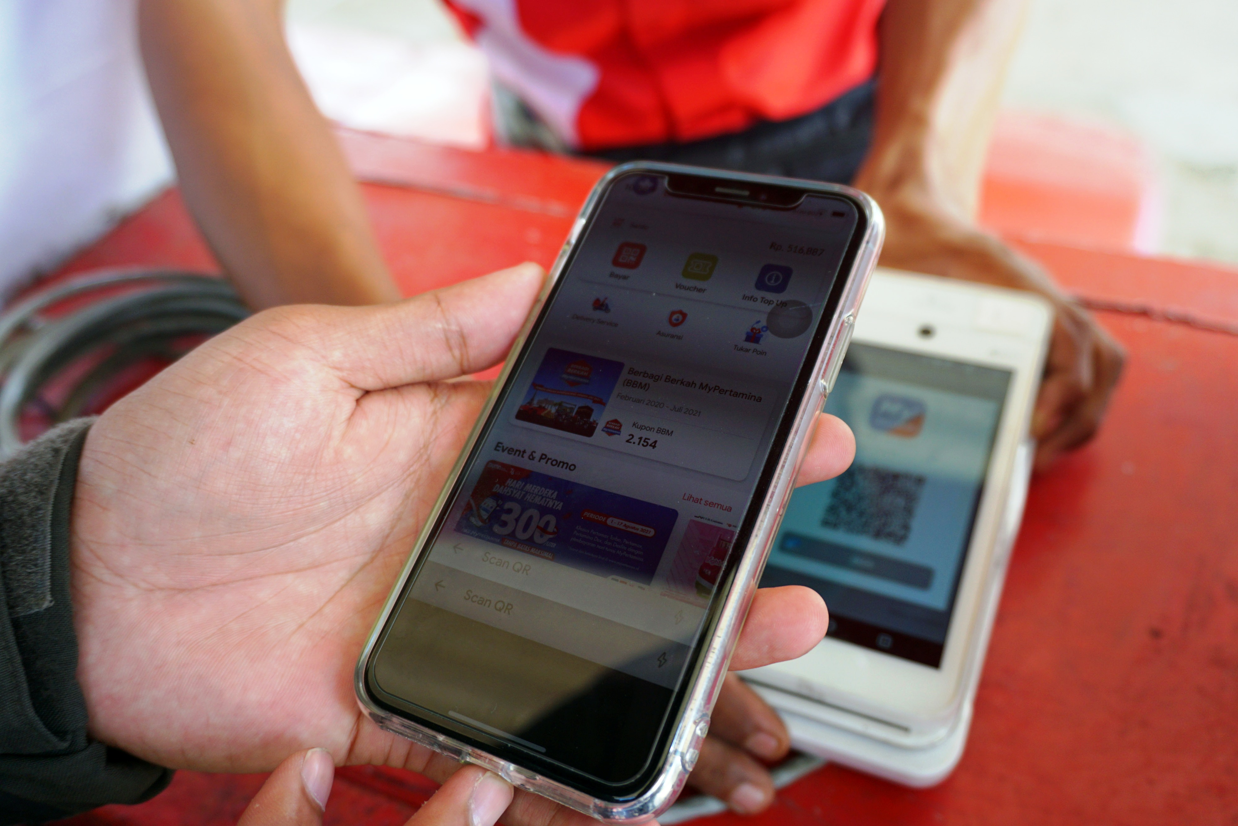 Ilustrasi transaksi digital.