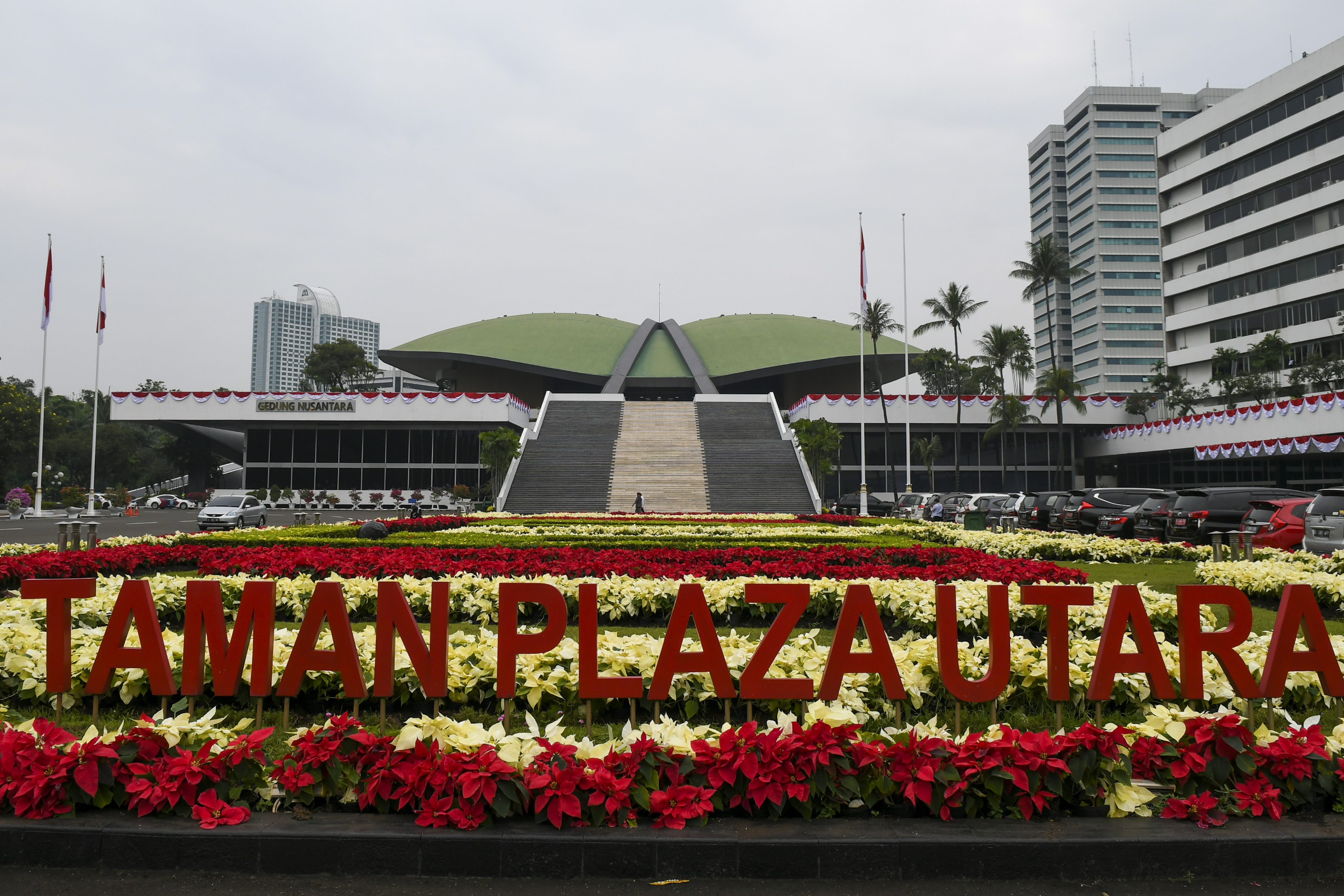 Gedung Majelis Permusyawaratan Rakyat (MPR), komplek parlemen, Jakarta.