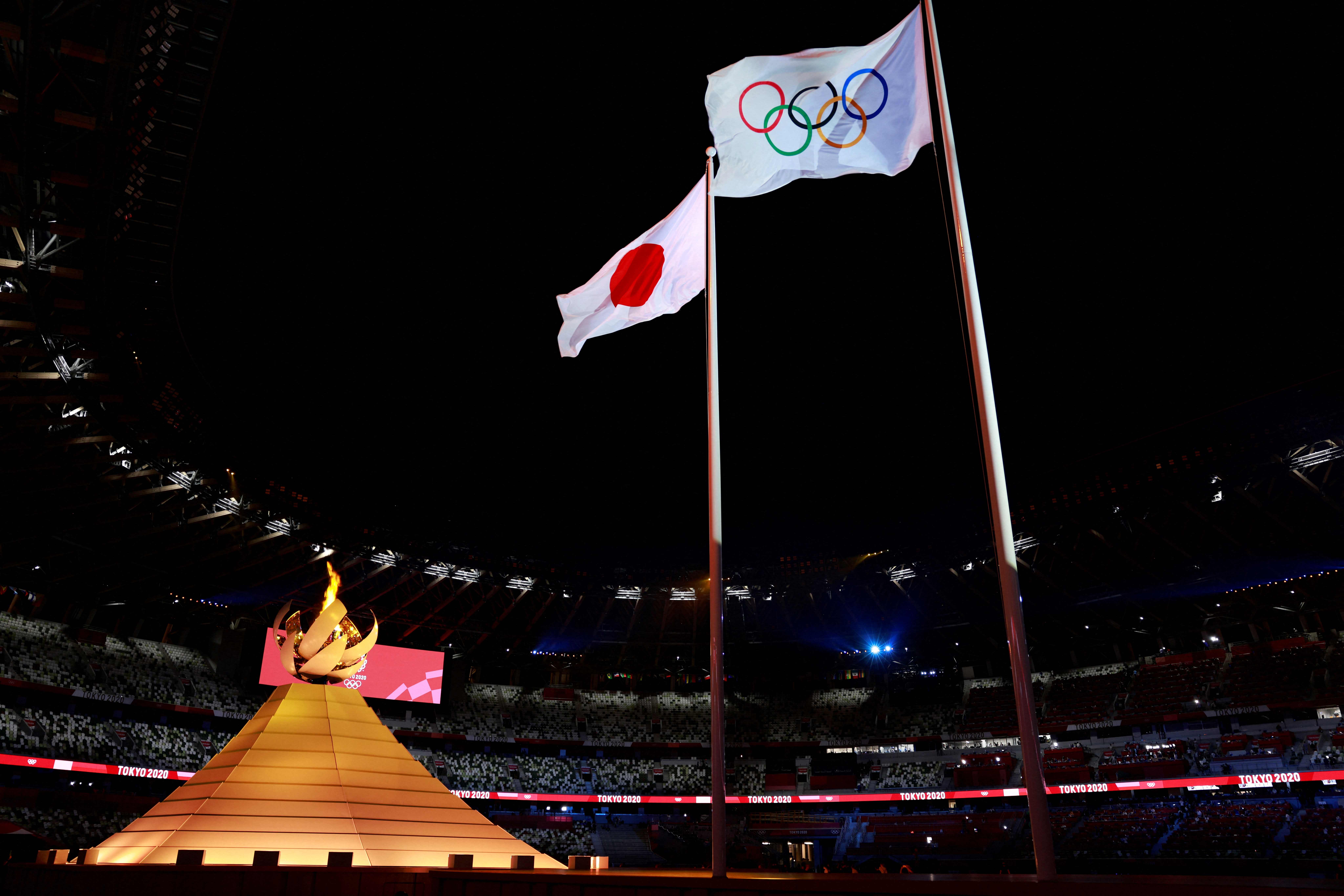 Kemeriahan opening ceremony Olimpiade Tokyo 2020 di Jepang.