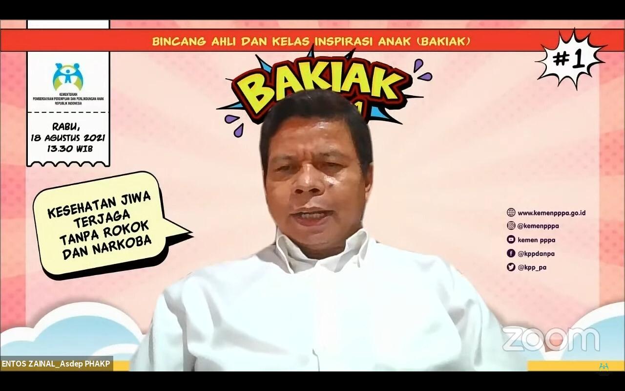 Asisten Deputi Bidang Pemenuhan Hak Anak Atas Kesehatan Dan Pendidikan Kemen PPPA, Entos Zainal 