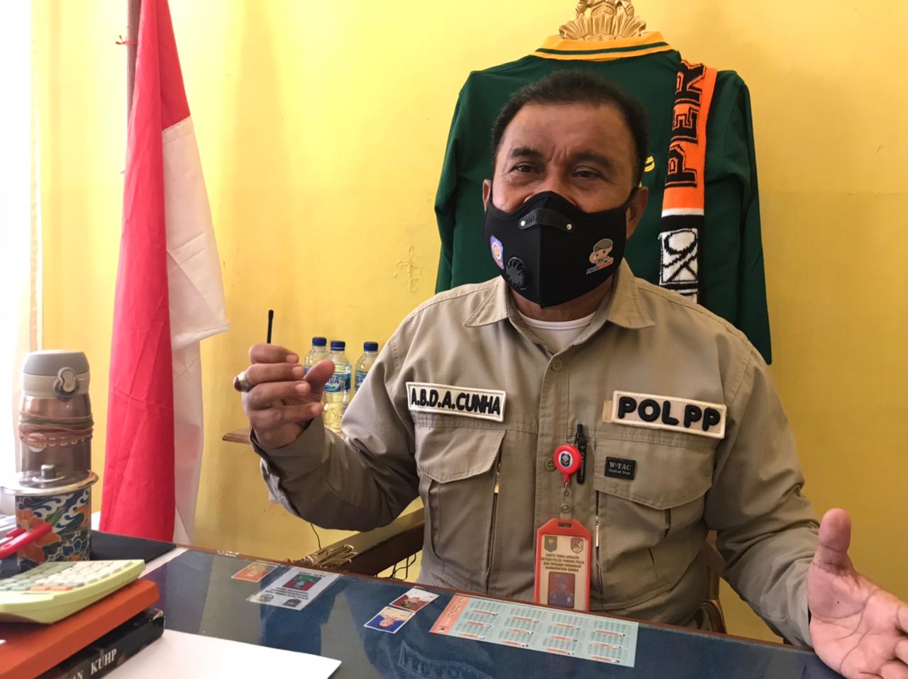 KEPALA Satuan polisi Pamong Praja (Satpol PP) Kabupaten Sikka, Nusa Tenggara Timur, Adeodatus Buang Da Cunha