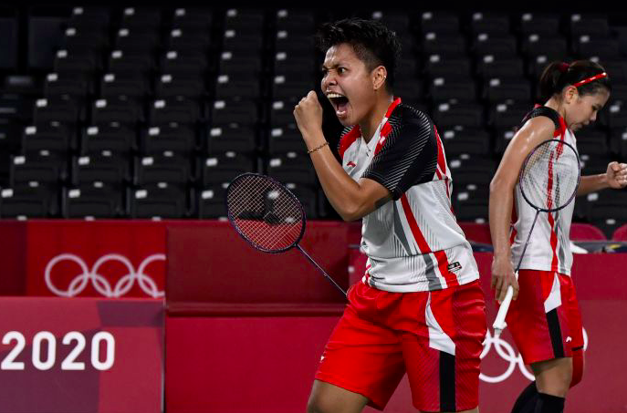 Ganda putri Indonesia Greysia Polii/Apriyani Rahayu