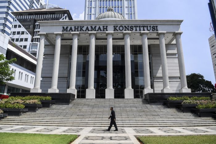 Gedung Mahkamah Konstitusi di Jakarta. 