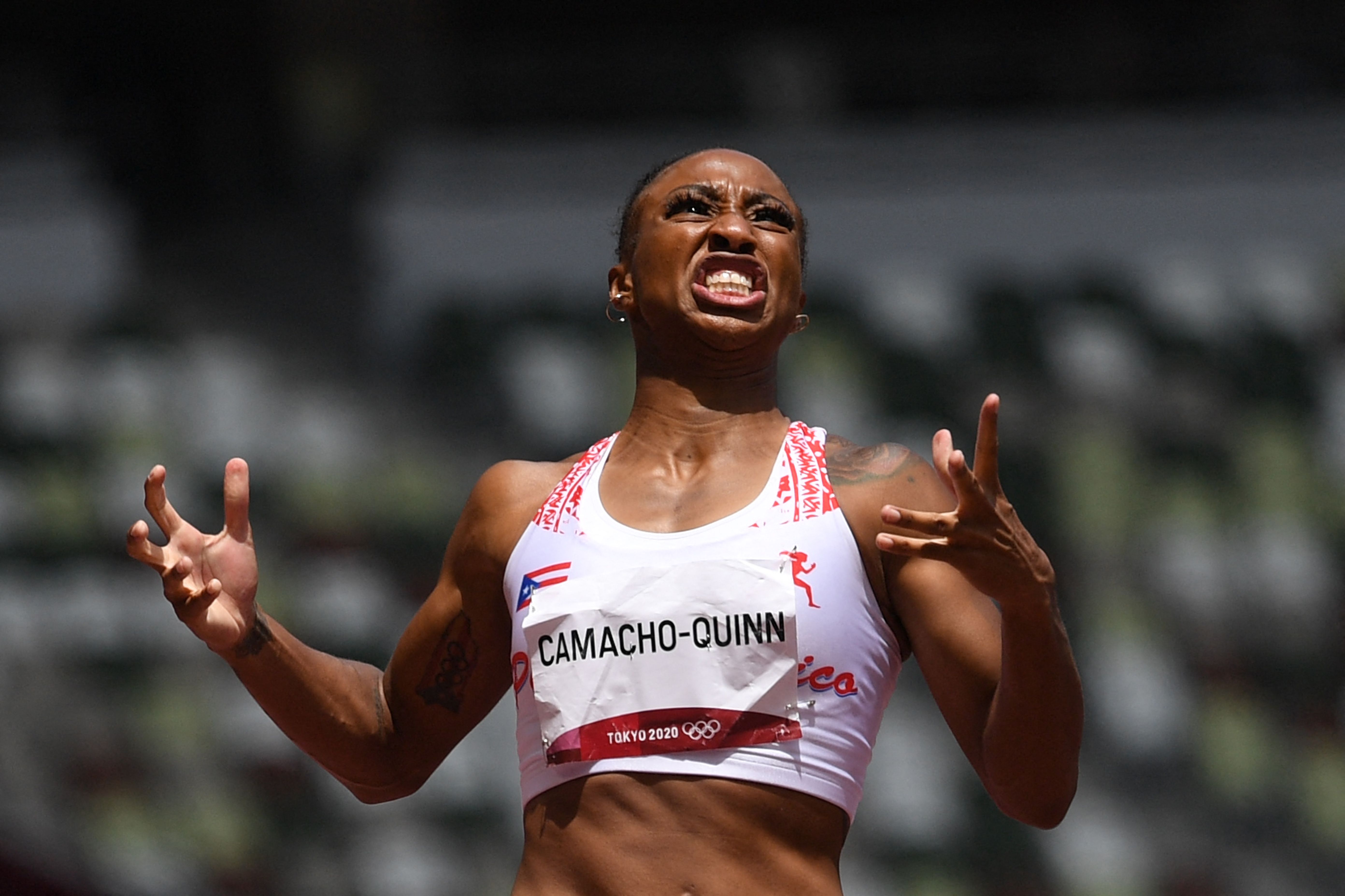 Pelari gawang Puerto Riko Jasmine Camacho-Quinn