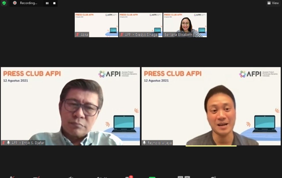 Ketua Klaster Produktif AFPI dan CEO Modalku, Reynold Wijaya dan Kabid Edukasi, Literasi & Riset dan CEO DanaRupiah, Entjik S. Djafar. 