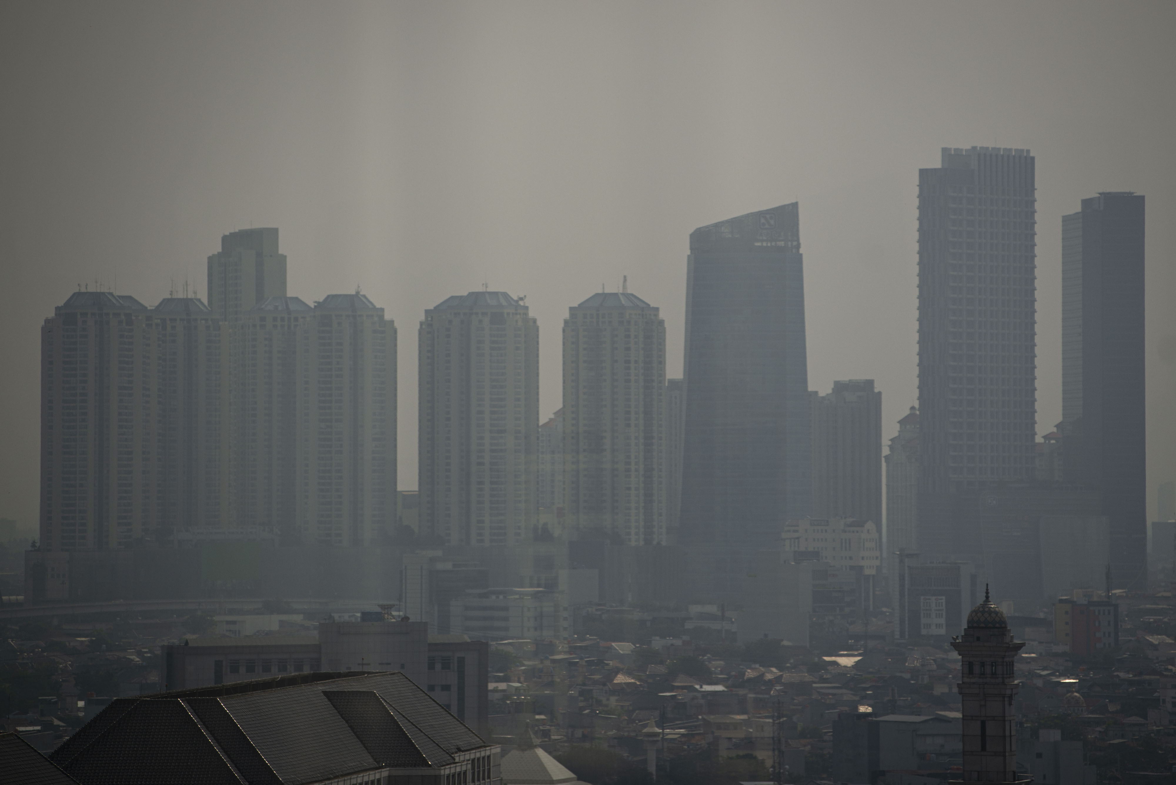 Ilustrasi polusi udara di Jakarta