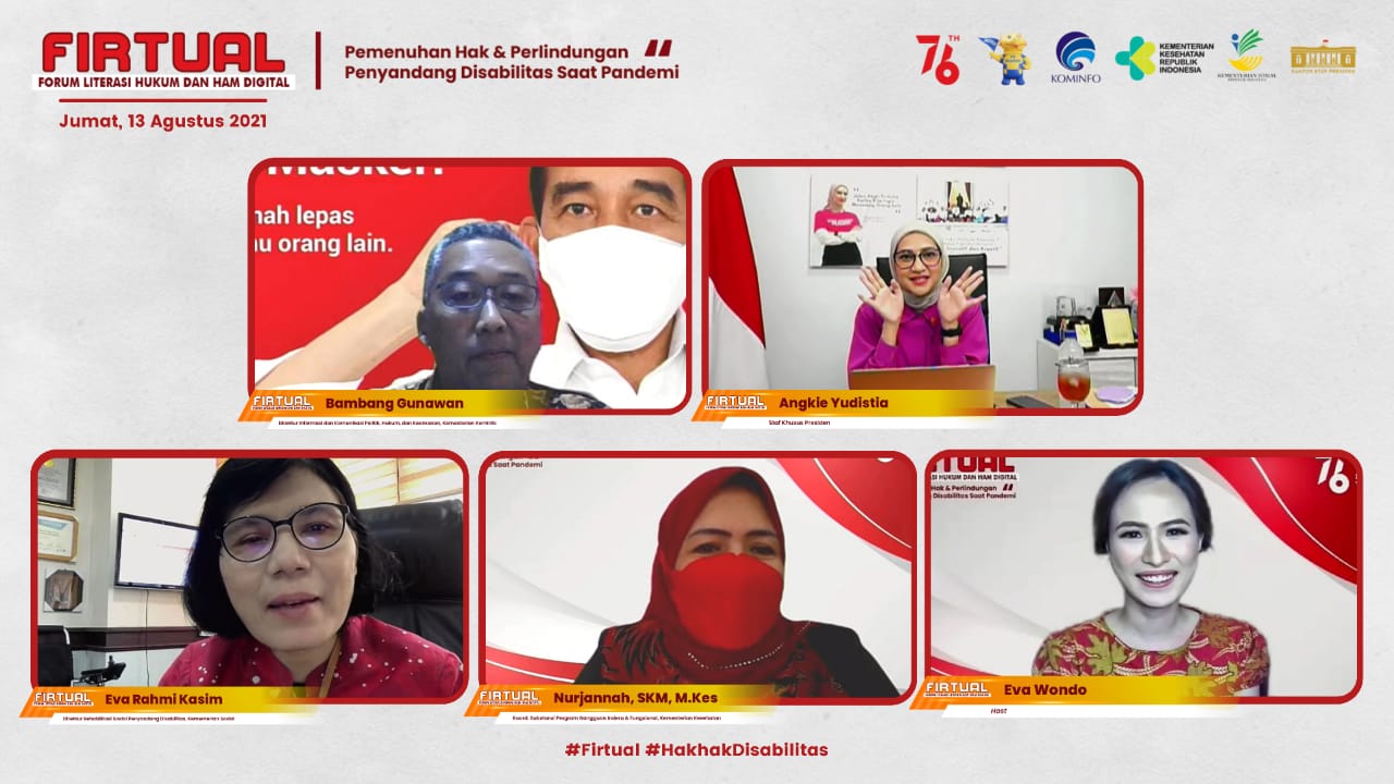 Diskusi Firtual mengenai vaksinasi COVID-19 bagi penyandang disabilitas