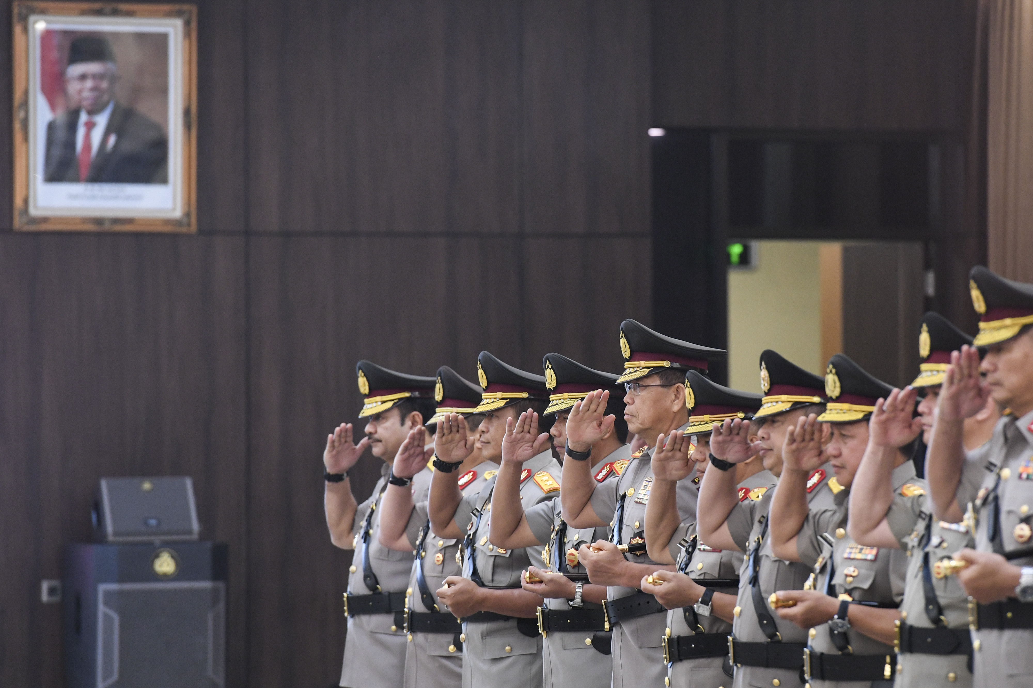 Suasana serah terima jabatan di Polri.