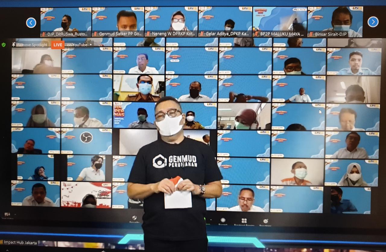  Webinar bertajuk  “Perumahan dan Permukiman Skala Besar Masyarakat Berpenghasilan Rendah (PPSB MBR), Yes I Can!!” secara daring di Jakarta.