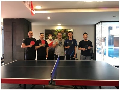 Hotel Amaroossa Grande Bekasi menggelar Olimpiade Tenis Meja dalam rangka memperingati HUT ke-76 Kemerdekaan RI. 