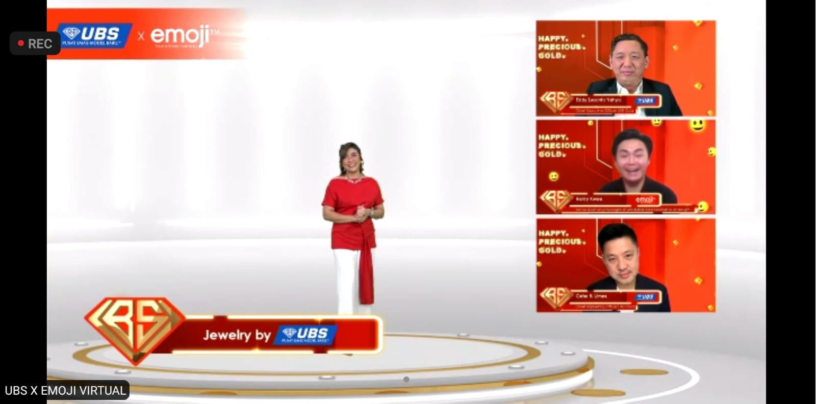 Konferensi pers virtual kolaborasi USB Gold dengan emoji.