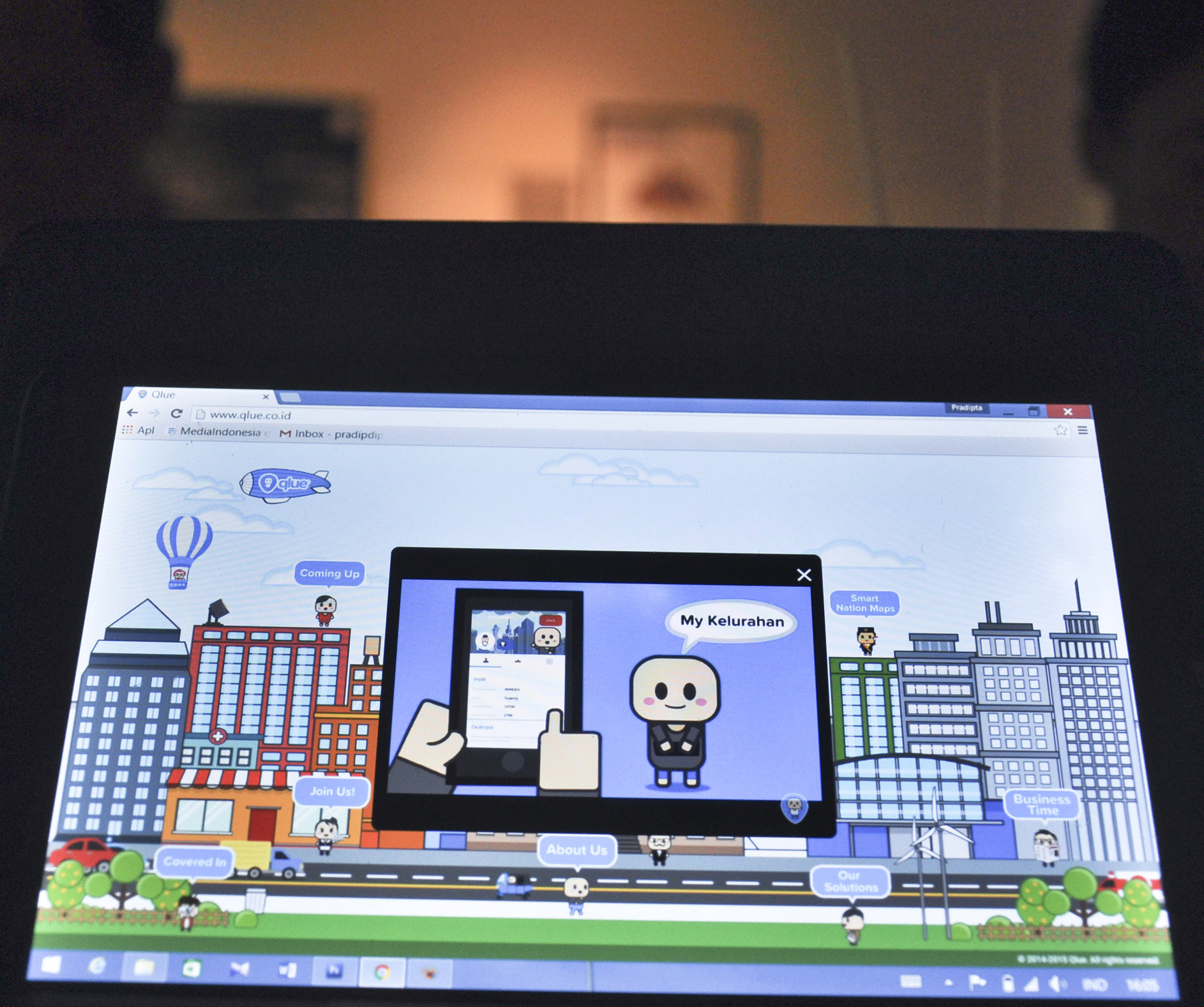 Tampilan aplikasi Qlue milik Pemprov DKI Jakarta untuk menampung laporan dan keluhan masyarakat. 