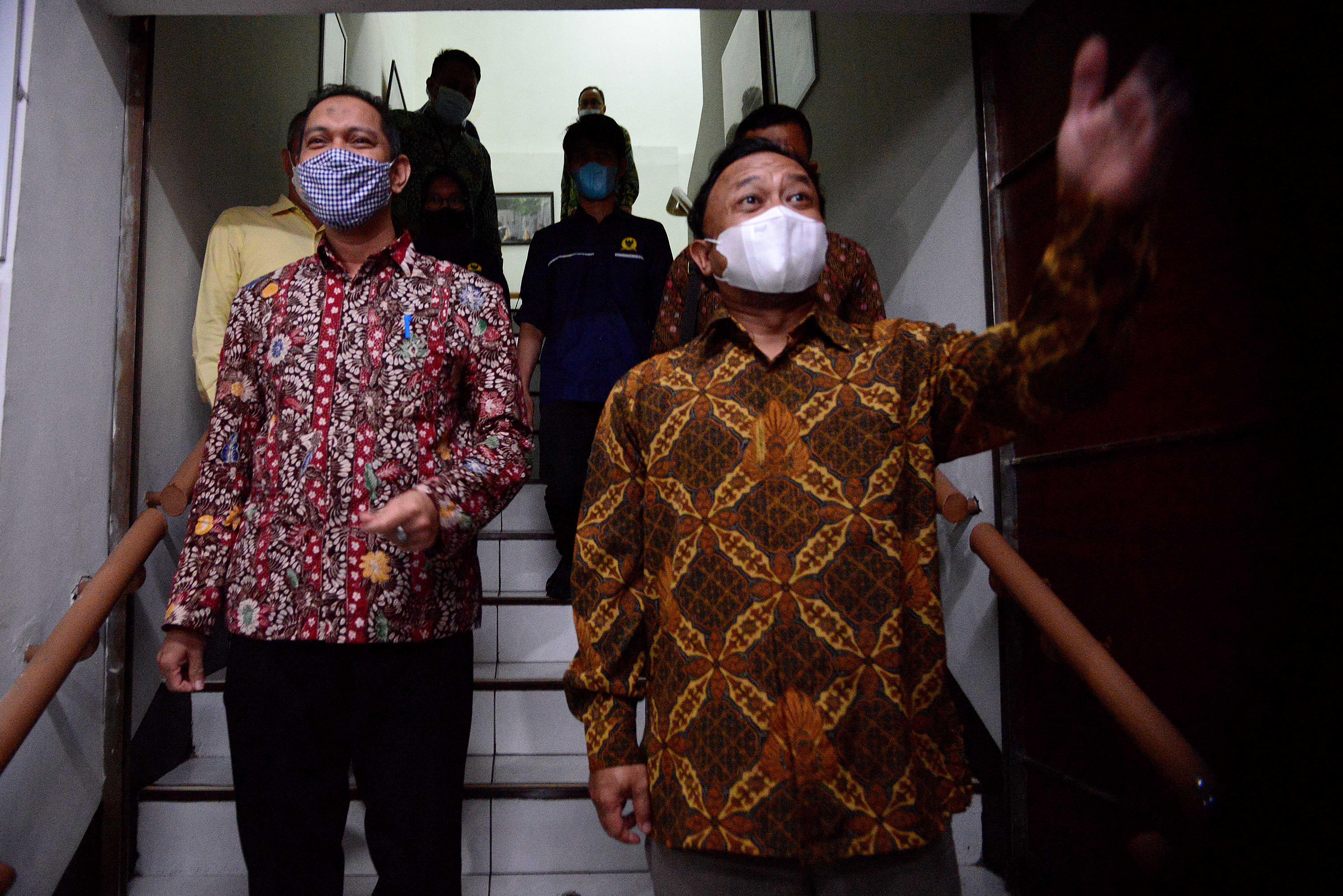 KOmisioner KPK Nurul Ghufron saat memberikan keterangan di Komnas HAM terkait tes wawasan kebangsaan pegawai KPK