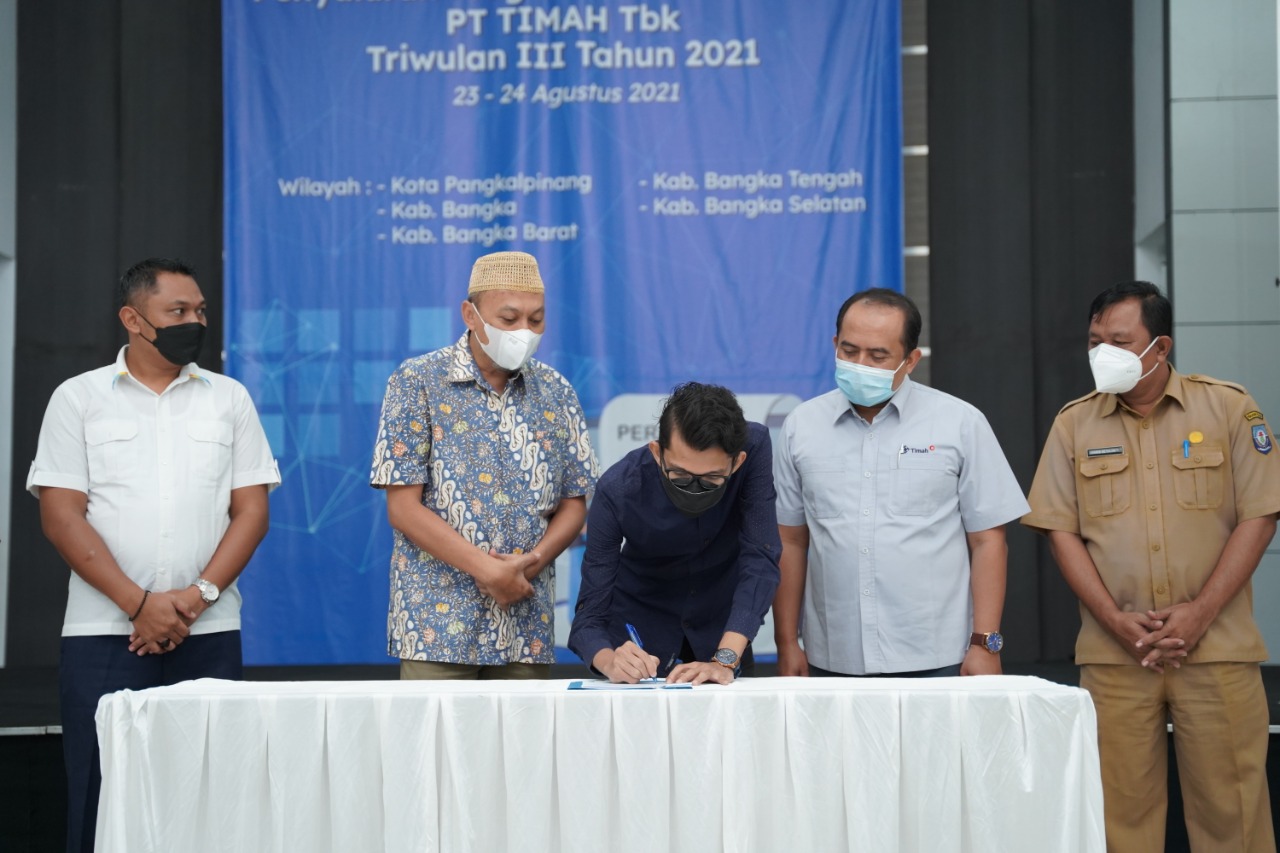 PT. Timah Tbk pada triwulan III tahun 2021 mengucurkan bantuan sebesar Rp8,16 miliar bagi 193 UMKM di 3 provinsi, Senin (23/8)