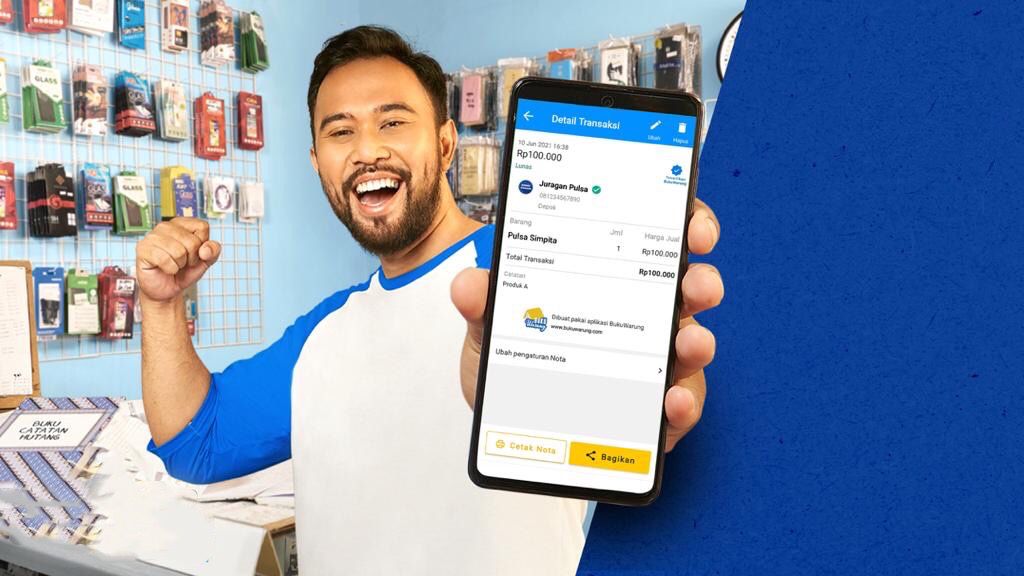 Aplikasi Bukawarung yang sukses memfasilitasi 6,5 juta UMKM untuk go digital.