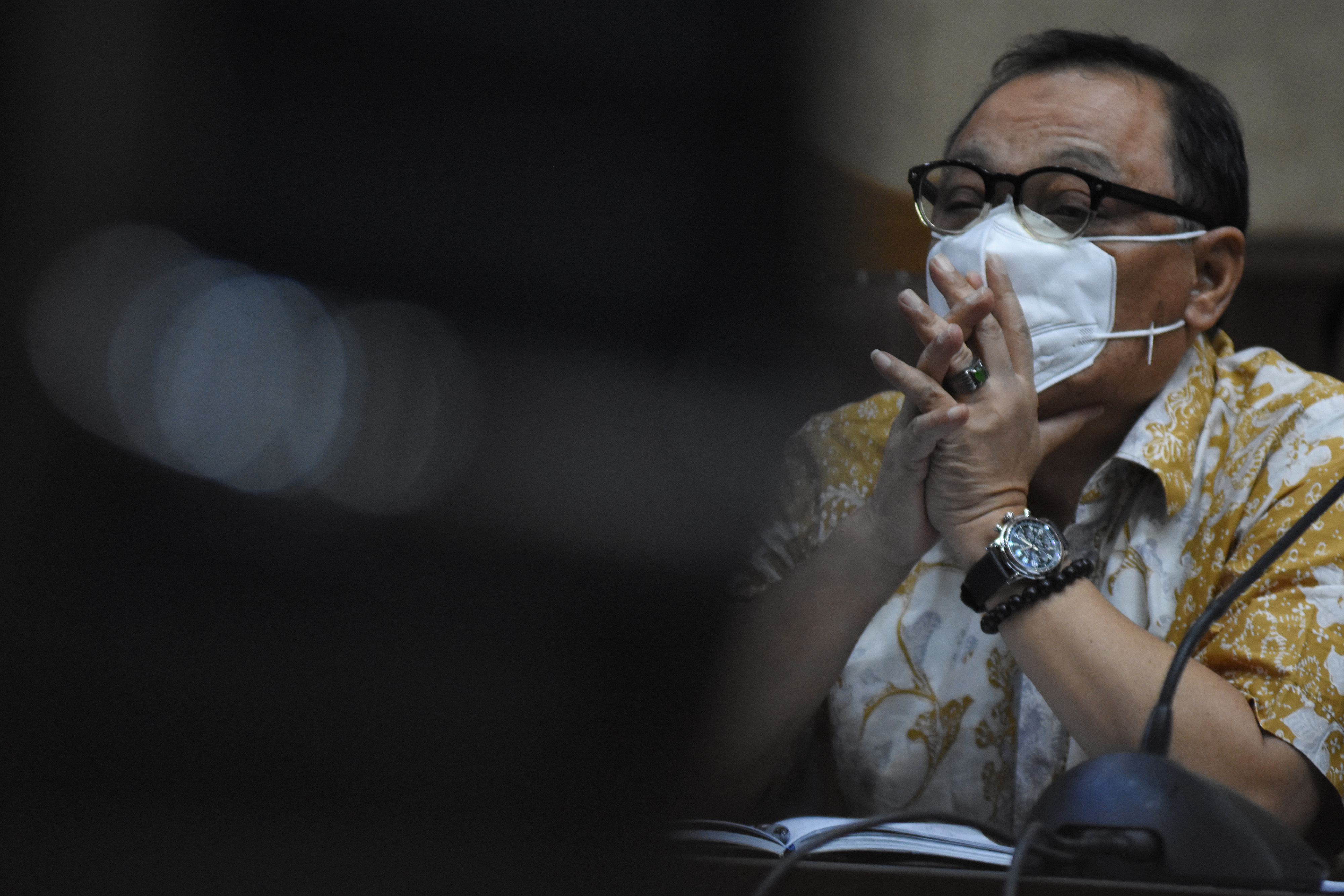 Terdakwa mantan Dirut BTN Maryono saat mengikuti sidang lanjutan kasus korupsi.