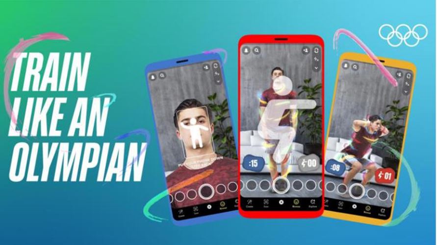 Fitur Train Like An Olympian yang ada di Snapchat
