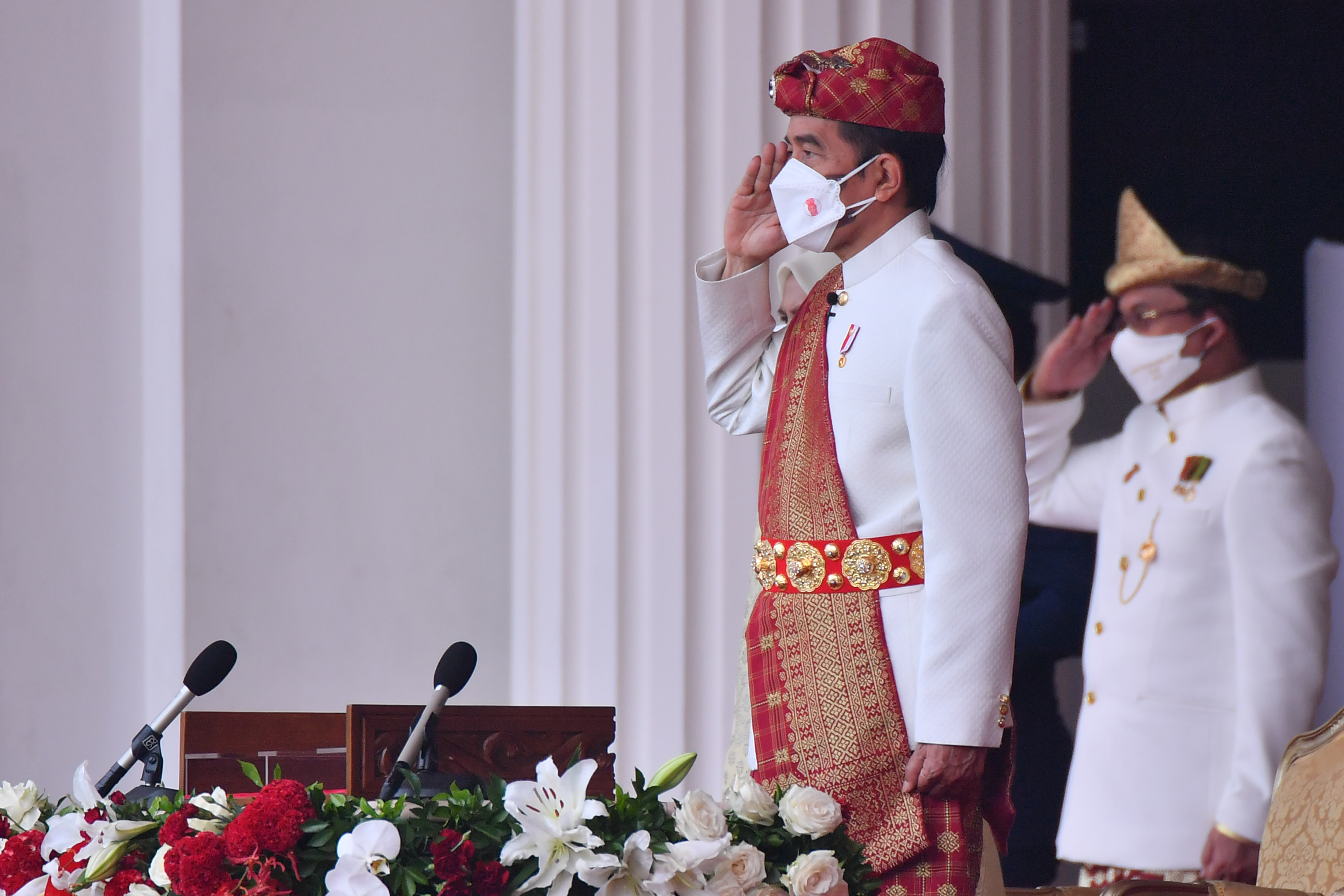 Presiden Joko Widodo saat memimpin upcara detik-detik proklamasi