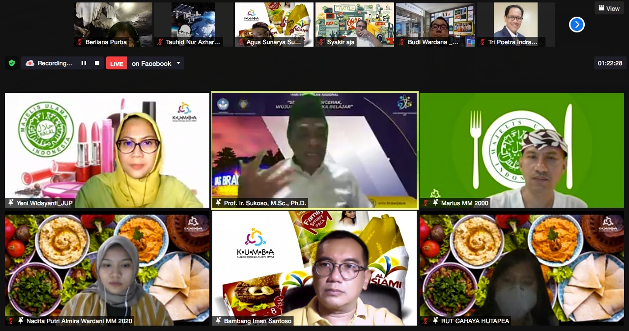 Para pembicara dalam webinar seri ke-42 Kumba soal Industri Halal.