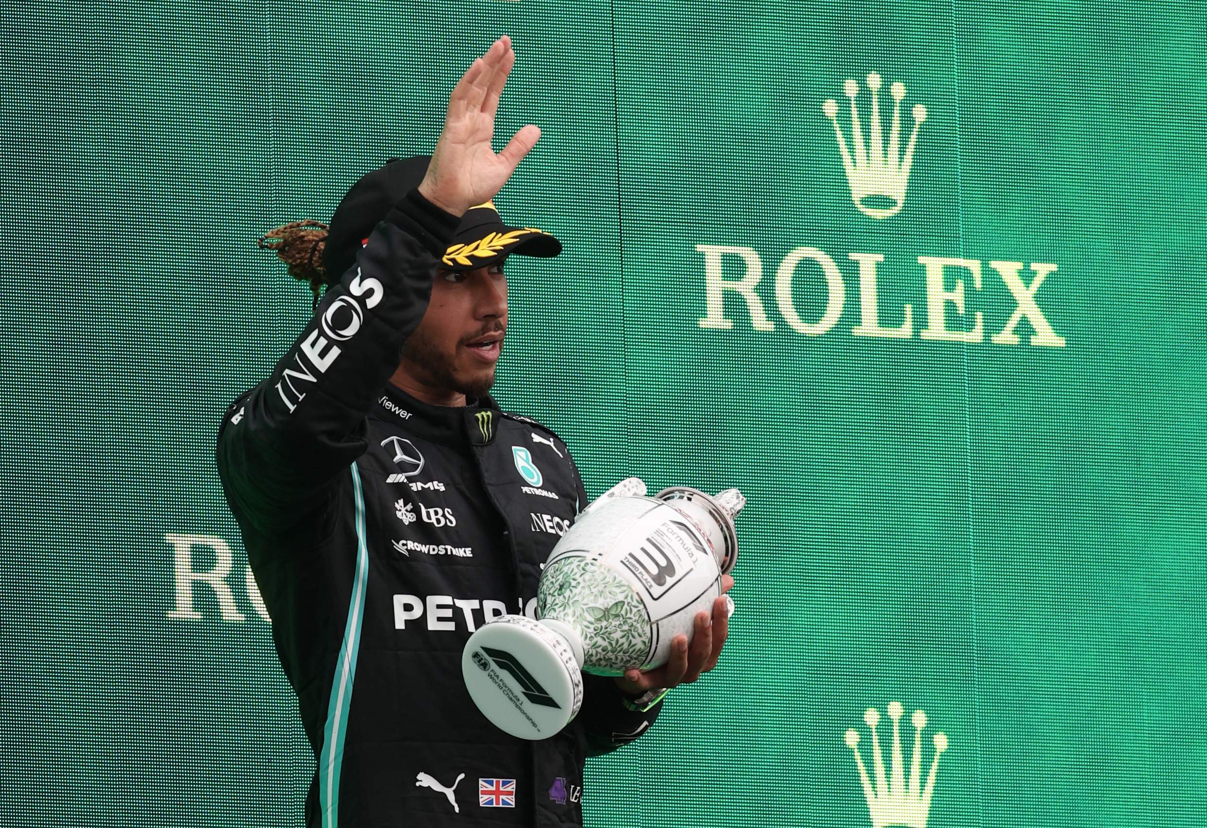 Pembalap Mercedes Lewis Hamilton