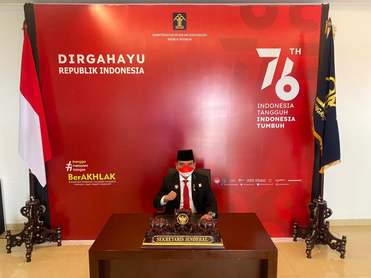 Sekretaris Jenderal Kementerian Hukum dan Hak Asasi Manusia, Komjen. Pol. Andap Budhi Revianto.