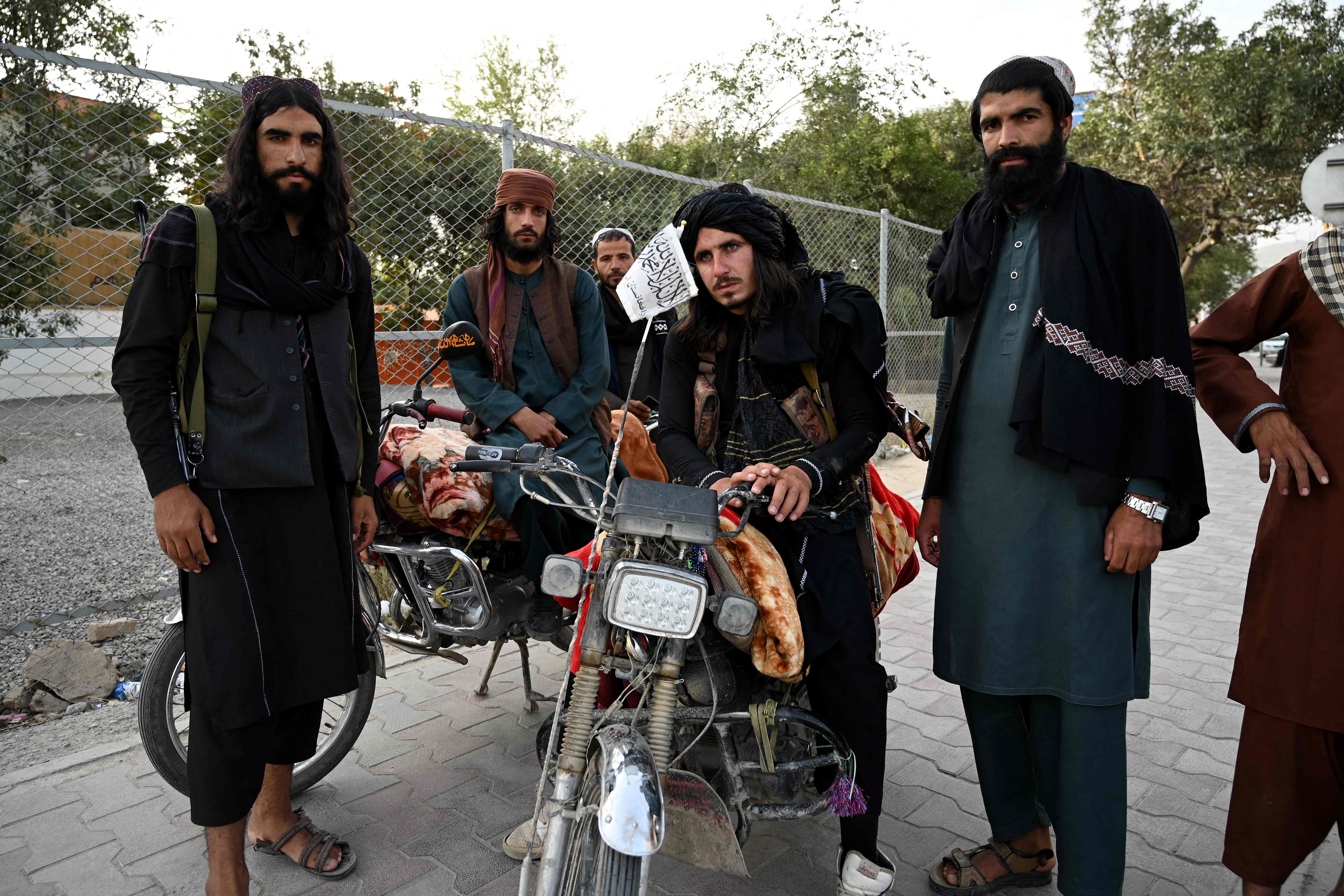 Pejuang Taliban berkumpul di Kota Kabul, Afghanistan