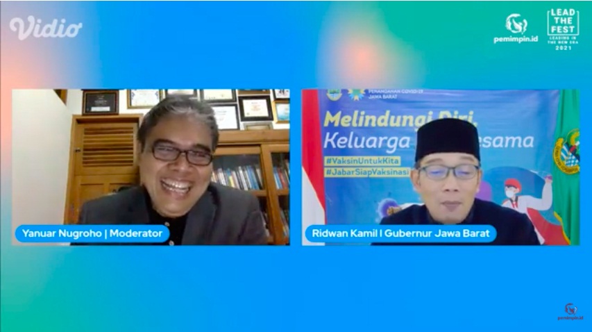 Penutupan Lead The Fest 2021 menghadirkan narasumber spesial yakni Gubernur Jawa Barat Ridwan Kamil.