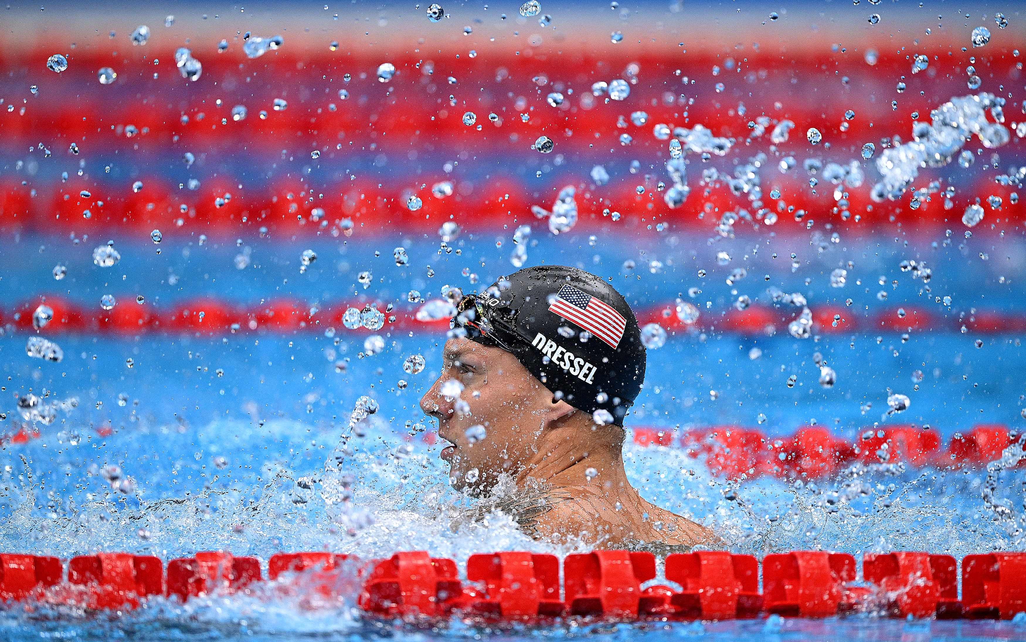 Perenang AS Oli Scarff saat tampil di Olimpiade Tokyo 2020