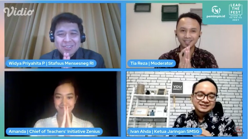 Diskusi daring Lead The Feast yang membahas peran pendidikan dalam akselerasi kepemimpinan