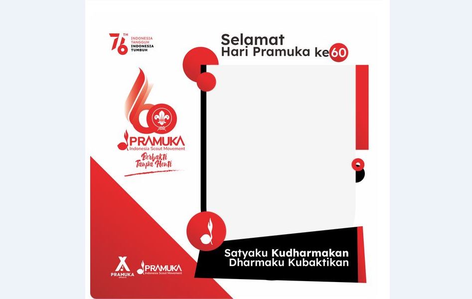 Salah satu twibbon untuk merayakan Hari Pramuka