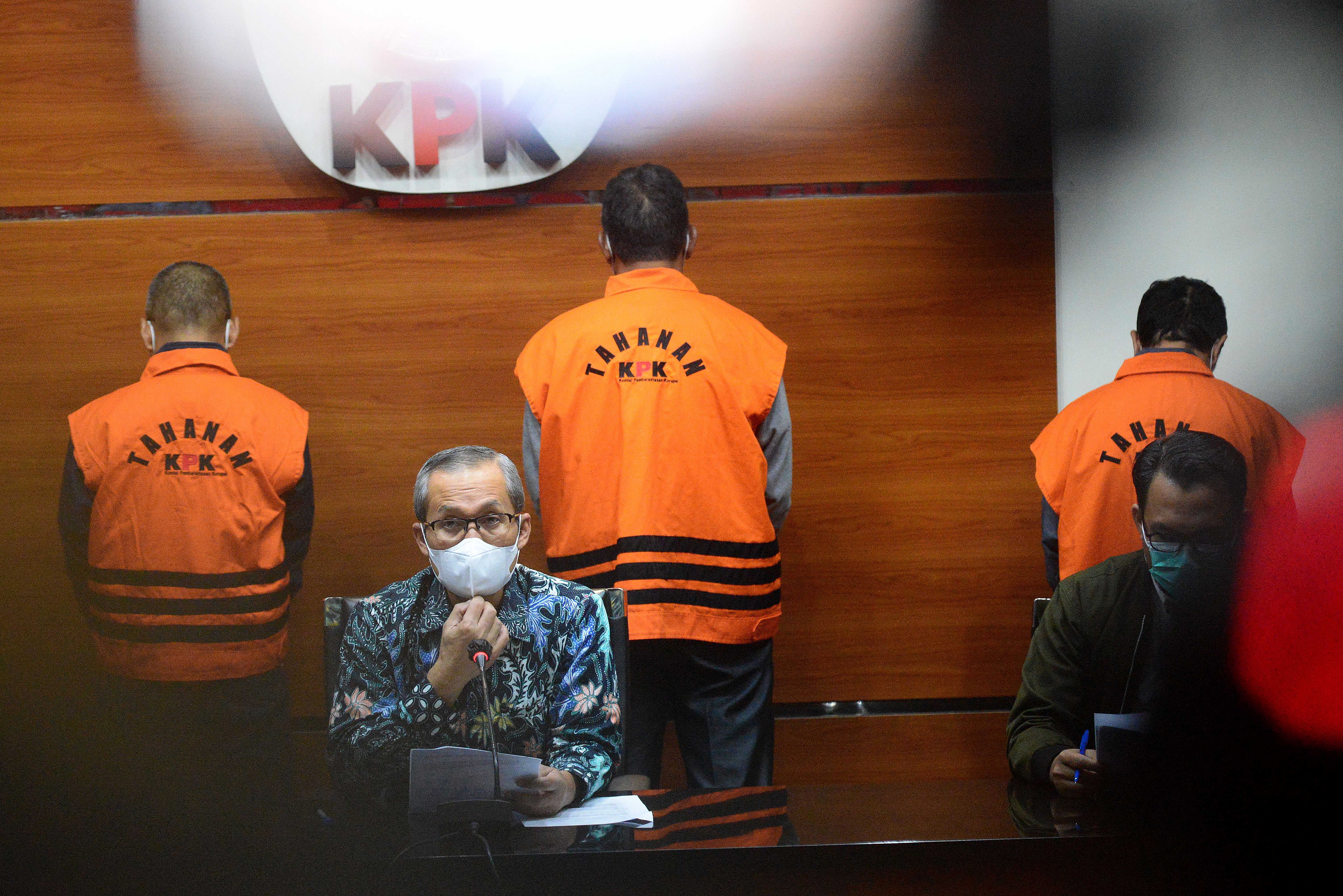 Wakil Ketua KPK Alexander Marwata menyampaikan OPTT di Kabuoatan Hulu SUngai Utara, Kalimantan Selatan