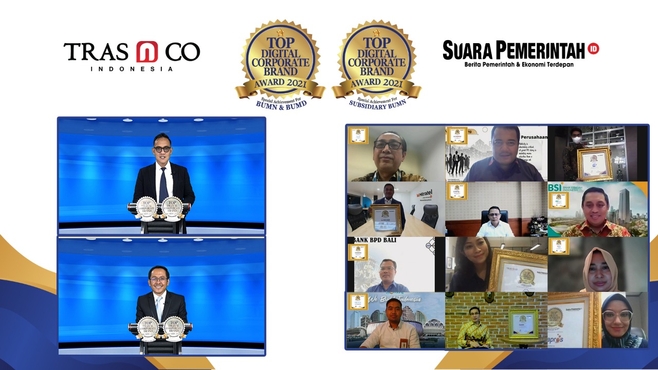 Acara penghargaan Top Digital Corporate Brand Award 2021.