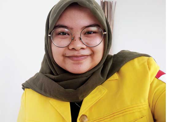 Mahasiswa jurusan geografi Universitas Indonesia, Andini Dwi Khairunnisa Daulay.