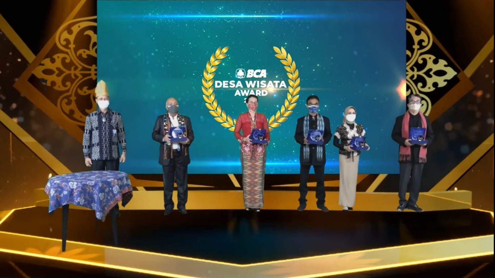  Seremoni penganugerahan Desa Wisata Award 2021 pada Jumat (3/9). 