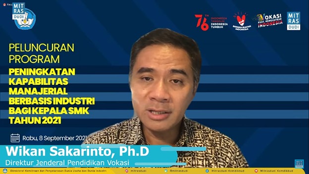 Direktur Jenderal Pendidikan Vokasi (Dirjen Diksi) Kemendikbudristek Wikan Sakarinto