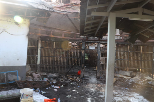 Foto suasana Blok C2 pascakebakaran di Lapas Dewasa Klas 1 Tangerang, Tangerang, Banten, Rabu (8/9/2021)