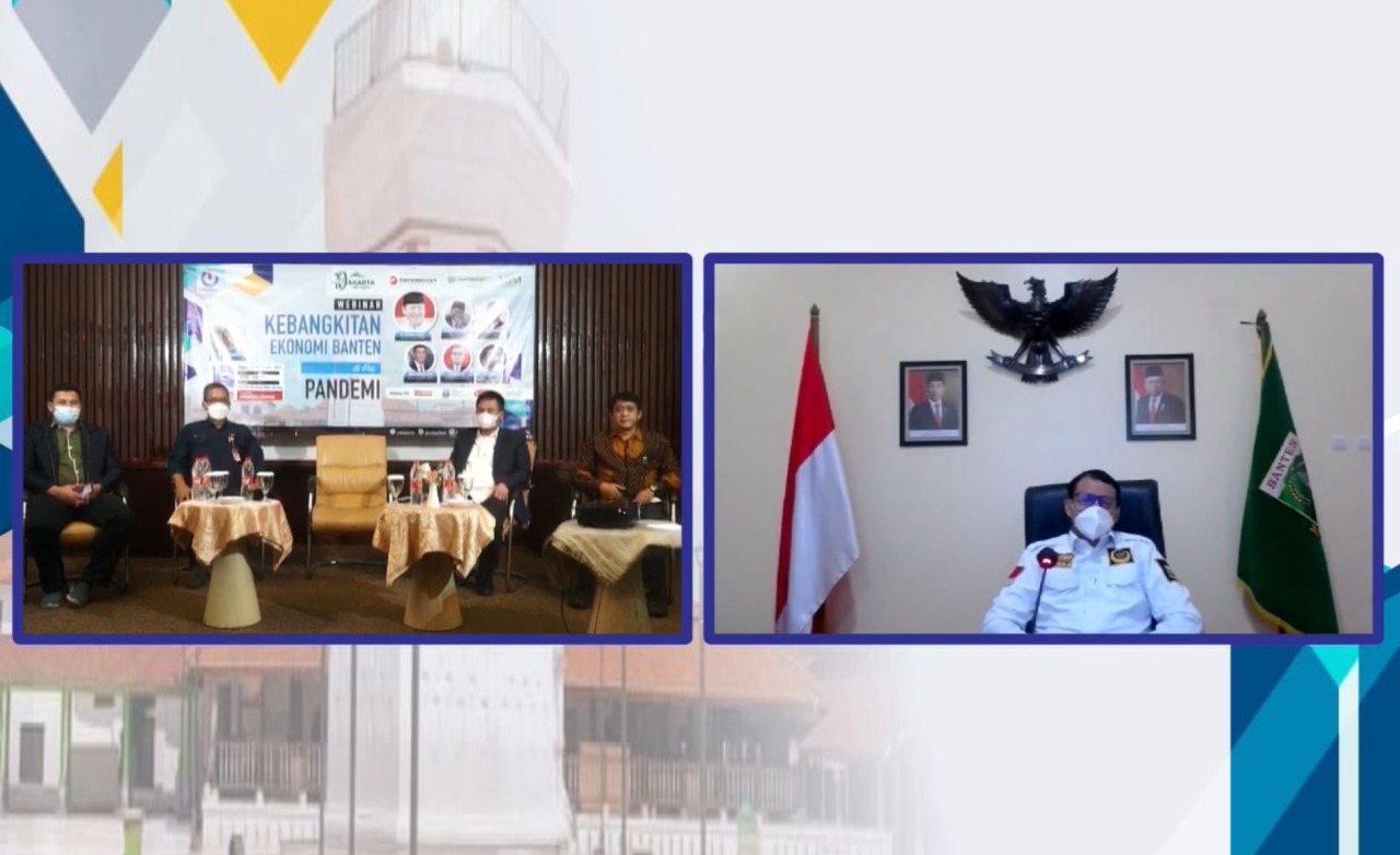 Gubernur Banten wahidin Halim dalam webinar Kebangkitan Ekonomi Banten di Tengah Pandemi