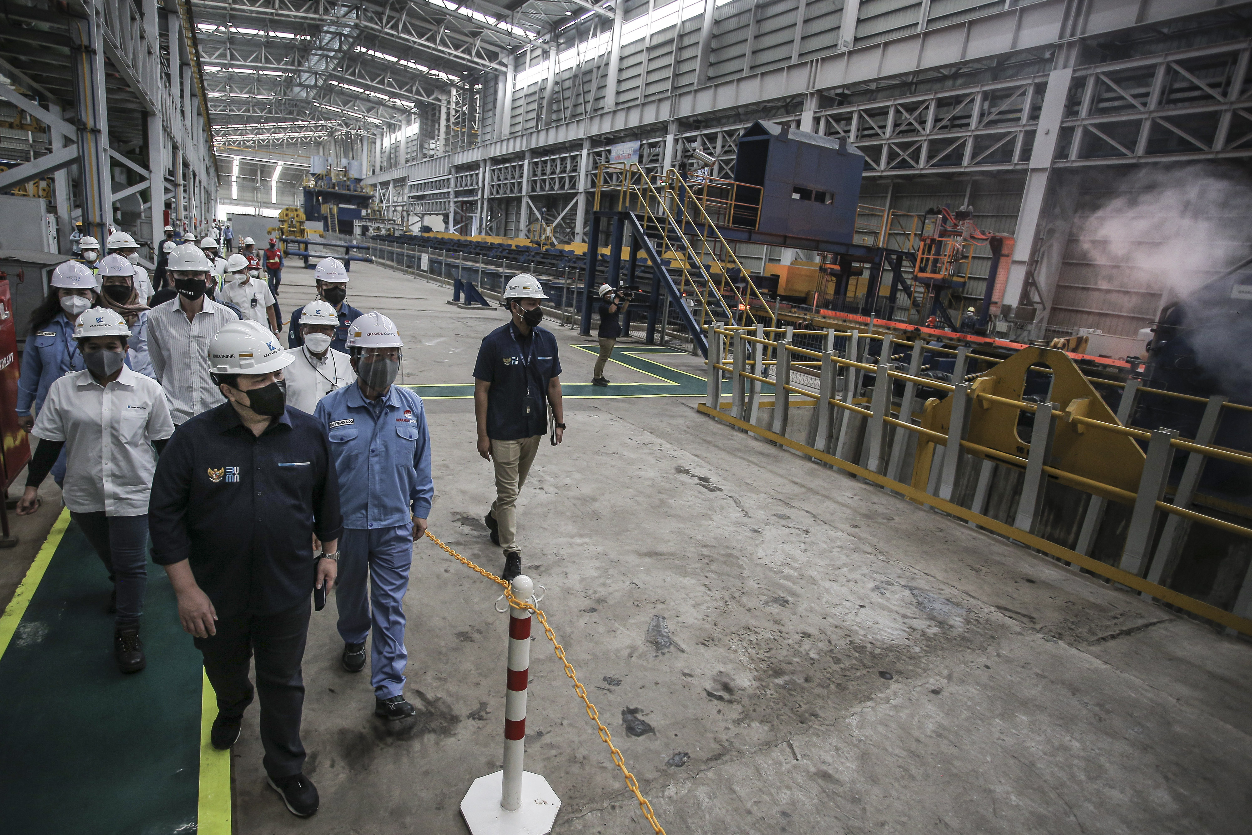 Kunjungan kerja Menteri BUMN Erick Thohir di Krakatau Steel, beberapa waktu lalu