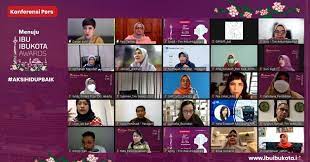 Konferensi pers Menuju Ibu Ibukota Awards 2021 yang disiarkan secara live streaming di akun YouTube Ibu Ibukota.