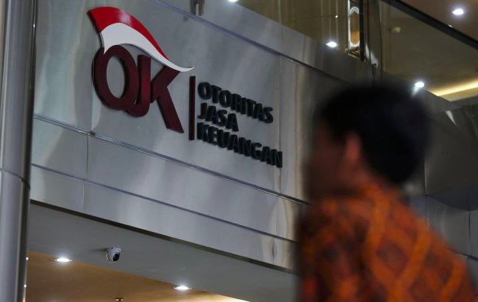 Suasana kantor pusat OJK di wilayah Jakarta.