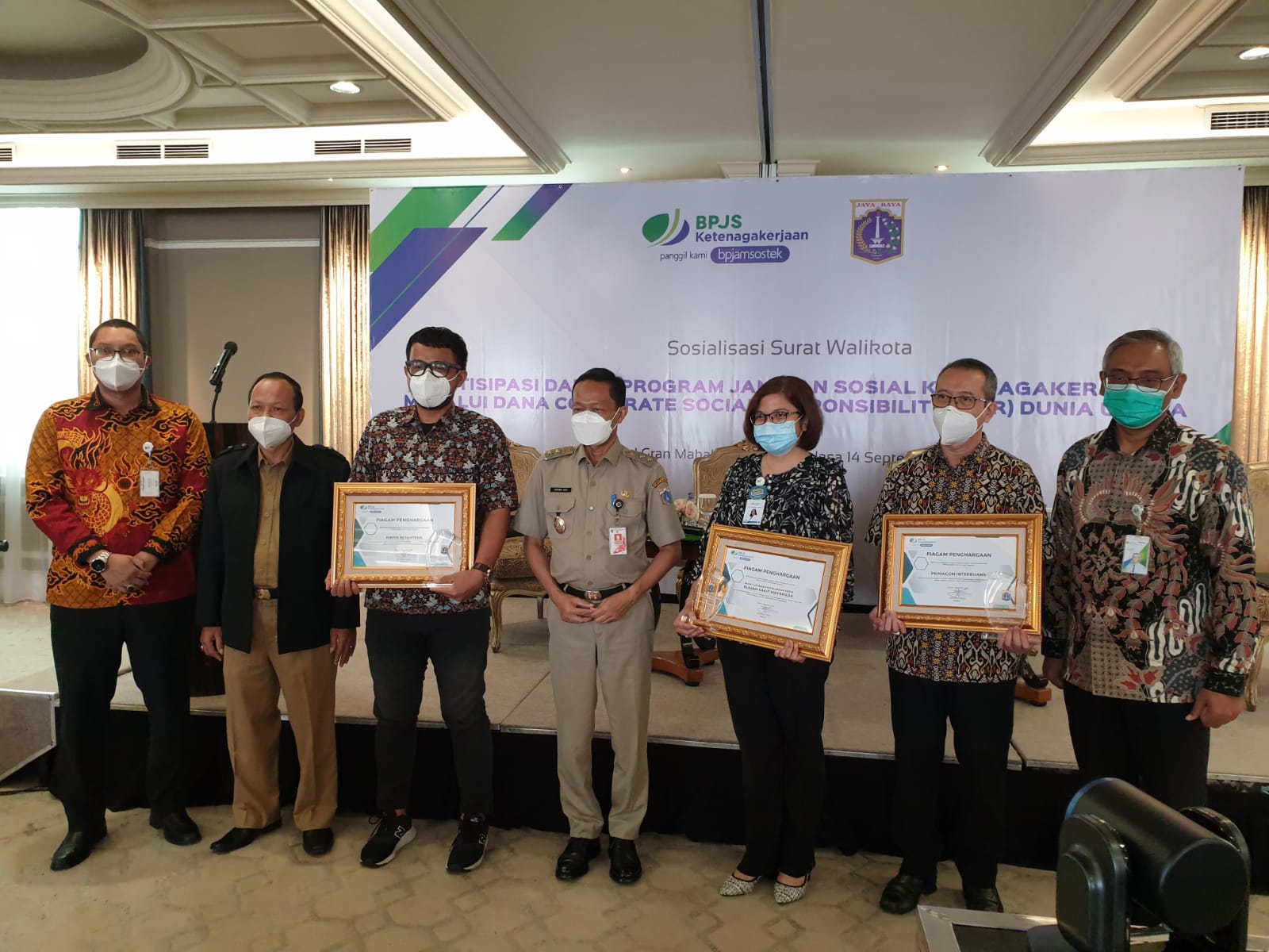 BPJAMSOSTEK Wilayah Jakarta Selatan menggelar sosialisasi surat Wali Kota tentang Partisipasi Program Jamsostek melalui CSR Dunia Usaha.